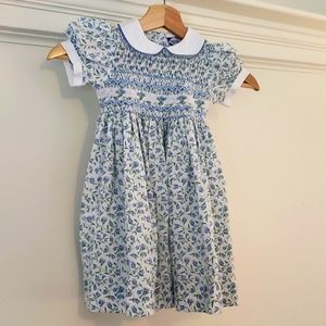 Vintage smocked Bluebell dress